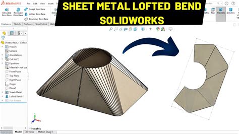 solidworks cylinder sheet metal|making a cone in solidworks.